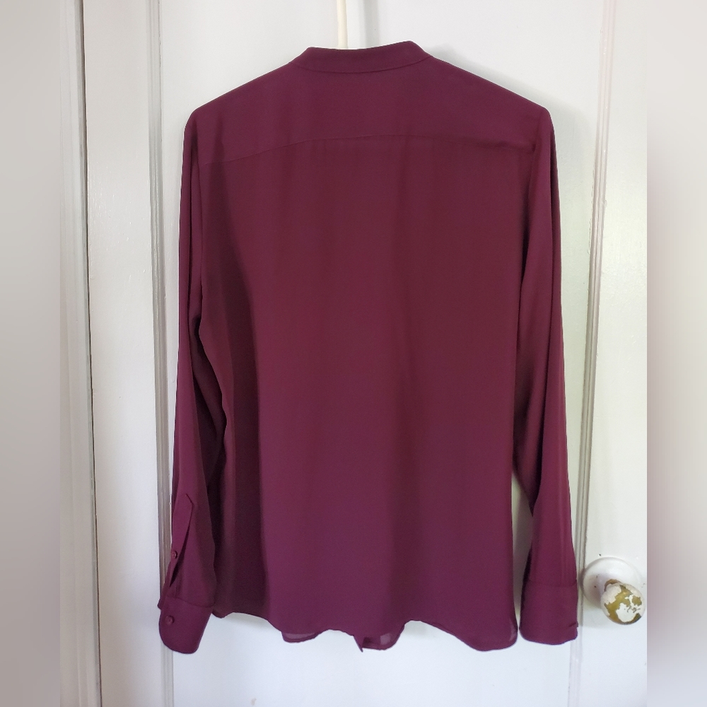 Lauren by Ralph Lauren Plum Long-sleeve Blouse - Picture 3 of 5